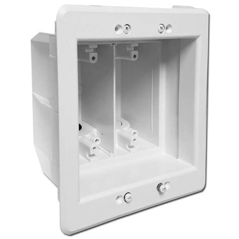 deep electrical outlet box|extra wide recessed box.